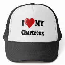 I Love (Heart) My Chartreux Cat Mesh Hats