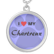 I Love (Heart) My Chartreux Cat Pawprint Design