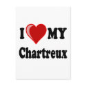 I Love (Heart) My Chartreux Cat postcards