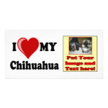 I Love (Heart) My Chihuahua Dog Rack Card Custom Photo Card