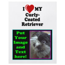 I Love (Heart) My Curly-Coated Retriever Dog Flyers