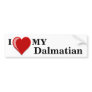 I Love (Heart) My Dalmatian Dog Bumper Sticker