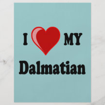 I Love (Heart) My Dalmatian Dog Flyers