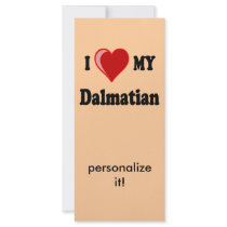 I Love (Heart) My Dalmatian Dog Rack Cards