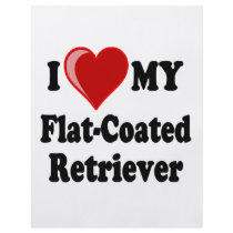 I Love (Heart) My Flat-Coated Retriever Dog Custom Flyer