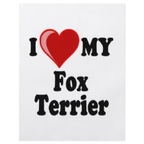I Love (Heart) My Fox Terrier Dog Custom Flyer