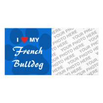 I Love (Heart) My French Bulldog Pawprint
