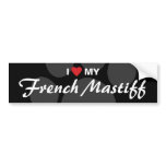 I Love (Heart) My French Mastiff Breed Bumper Sticker