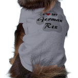 I Love (Heart) My German Rex Pawprint Design Dog T Shirt