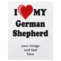 I Love (Heart) My German Shepherd Dog Flyer Design