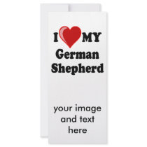 I Love (Heart) My German Shepherd Dog Rack Card