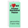I Love (Heart) My German Shorthaired Pointer Dog Custom Rack Card