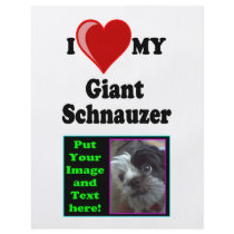 I Love (Heart) My Giant Schnauzer Dog Flyers