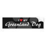 I Love (Heart) My Greenland Dog Bumper Stickers