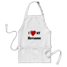 I Love (Heart) My Havanese Dog Apron