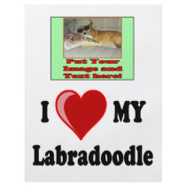 I Love (Heart) My Labradoodle Dog Flyer