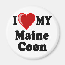 I Love (Heart) My Maine Coon Cat Fridge Magnet