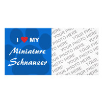 I Love (Heart) My Miniature Schnauzer Pawprint