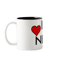 I love [heart] MY NERD coffee mug