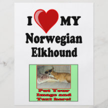 I Love (Heart) My Norwegian Elkhound Dog Flyer