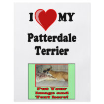 I Love (Heart) My Patterdale Terrier Dog Custom Flyer