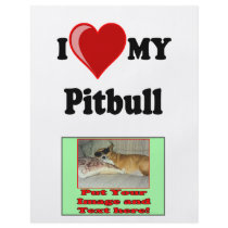 I Love (Heart) My Pitbull Dog Flyer
