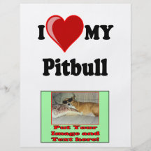 I Love (Heart) My Pitbull Dog Flyer