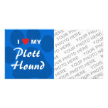 I Love (Heart) My Plott Hound Picture Card