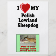 I Love (Heart) My Polish Lowland Sheepdog Flyers