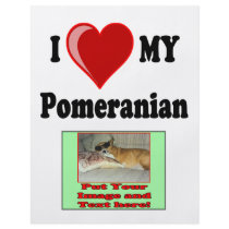 I Love (Heart) My Pomeranian Dog Flyer