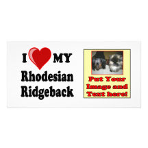 I Love (Heart) My Rhodesian Ridgeback Dog Photo Greeting Card