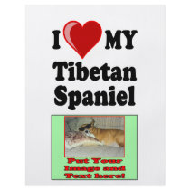 I Love (Heart) My Tibetan Spaniel Dog Full Color Flyer