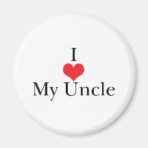 I Love (Heart) My Uncle Refrigerator Magnets