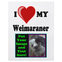 I Love (Heart) My Weimaraner Dog Flyer Design