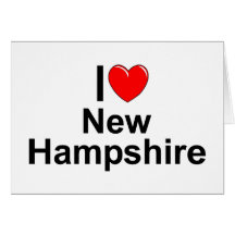 I Love (Heart) New Hampshire Card
