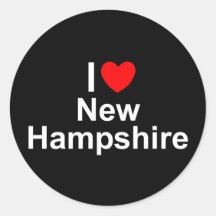 I Love (Heart) New Hampshire Sticker