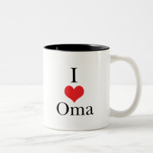 I Love (Heart) Oma Coffee Mugs
