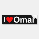 I Love (Heart) Omar Bumper Stickers