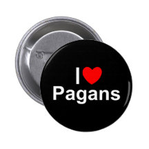 I Love (Heart) Pagans Button