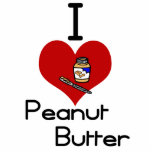 I love-heart peanut butter photo sculptures