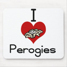 I love-heart perogies mouse pad