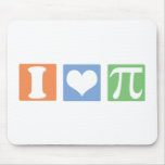 I Love (Heart) Pi Mousepads