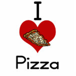 I love-heart pizza photo sculptures