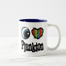 I Love (Heart) Plankton Mugs
