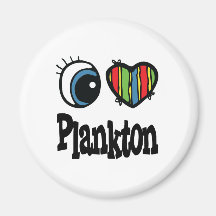 I Love (Heart) Plankton Refrigerator Magnet