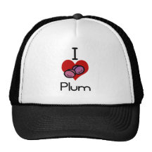 I love-heart plum hat
