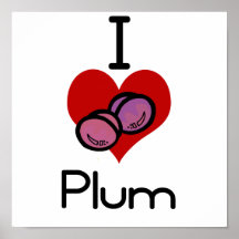 I love-heart plum print