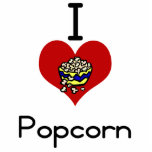 I love-heart  popcorn photo sculptures