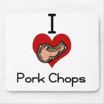 I love-heart pork chop mousepad