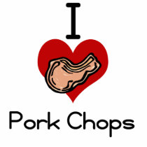 I love-heart pork chop